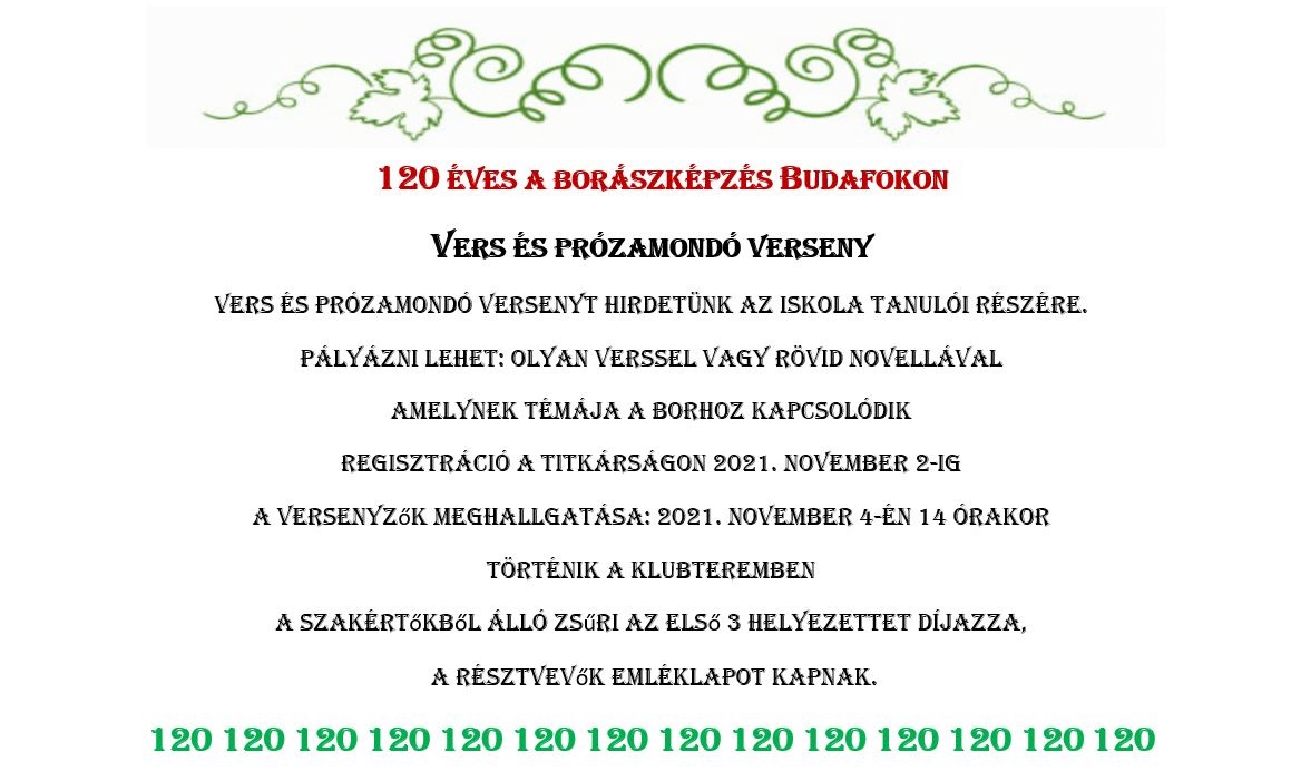 Vers és Prózamondó verseny
